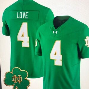 Mens Jeremiyah Love Green Stitched Jersey Vapor❤️
